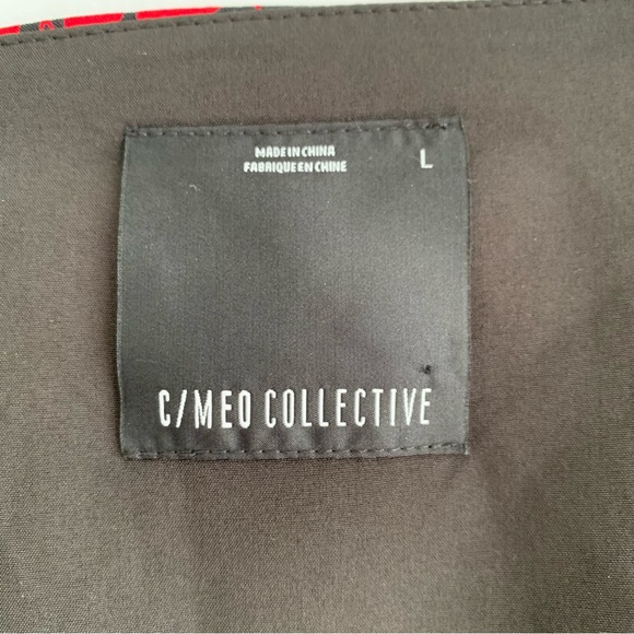 C/Meo Collective Opacity Floral wrap dress Black with  red chili floral - Picture 11 of 14